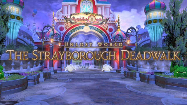 Strayborough Deadwalk title screen in Final Fantasy XIV
