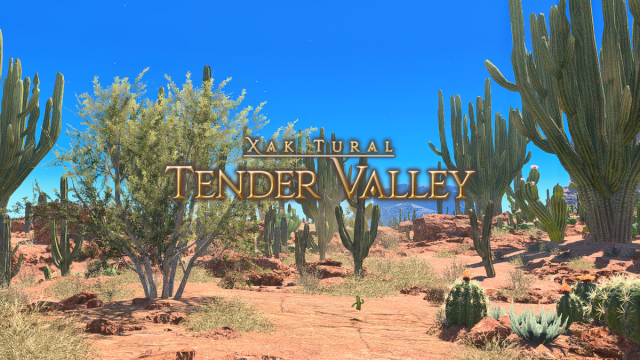 Tender Valley title screen in Final Fantasy XIV