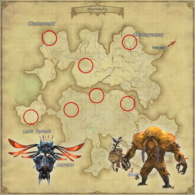 FFXIV: Dawntrail A and S rank Hunt Marks and their spawn locations