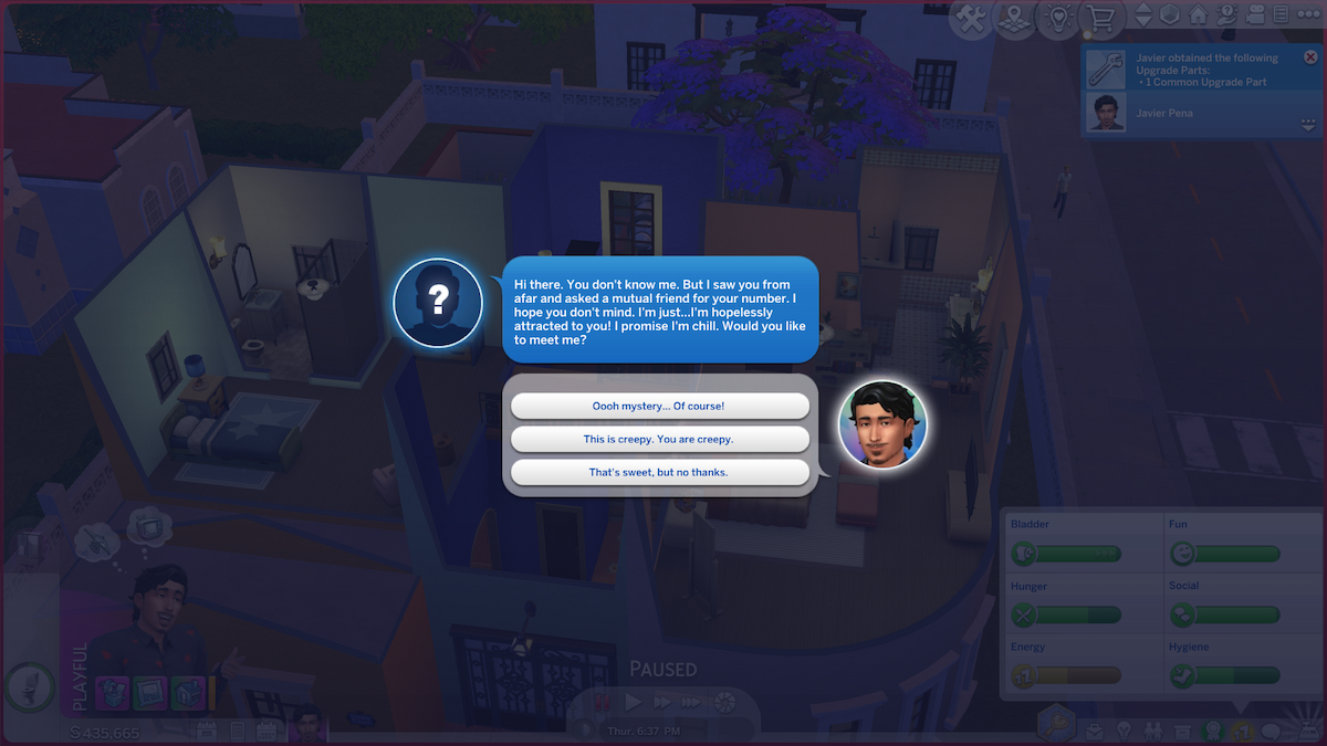 Mystery Caller in Lovestruck Sims 4