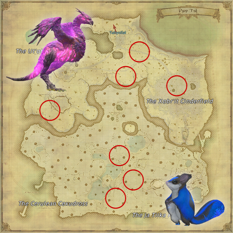 FFXIV: Dawntrail A and S rank Hunt Marks and their spawn locations