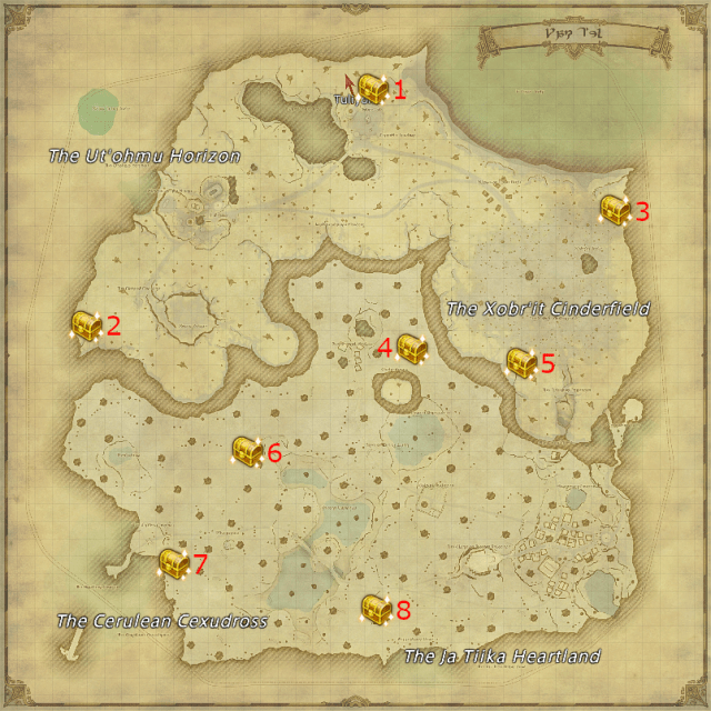 Where Br'aaxskin Treasure Maps can lead you in Yak T'el, Final Fantasy XIV