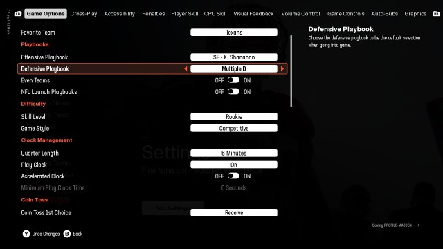 How to change playbooks in Madden NFL 25