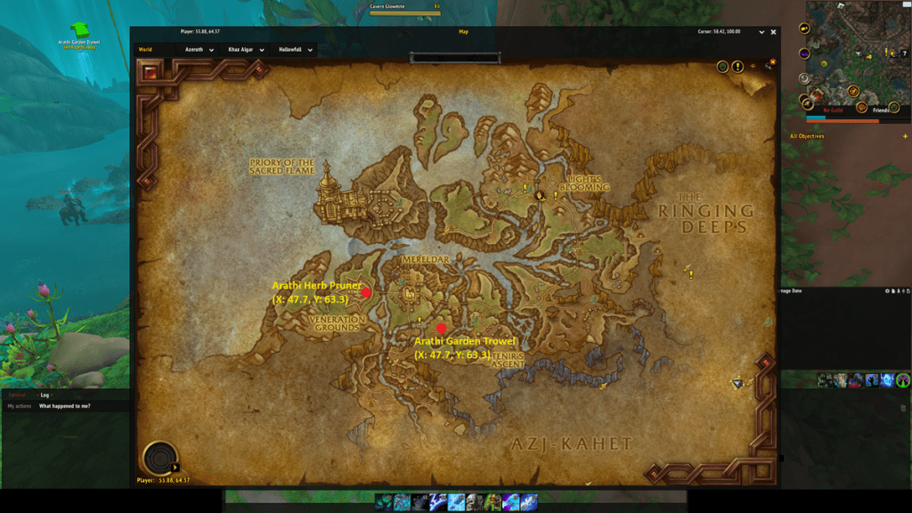 All Herbalism Knowledge Treasure locations in WoW The War Within