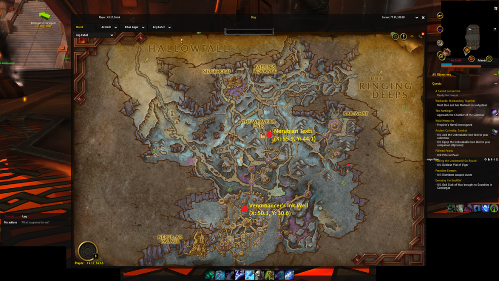 All Inscription Knowledge Treasure locations in WoW The War Within