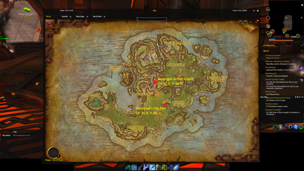 All Inscription Knowledge Treasure locations in WoW The War Within