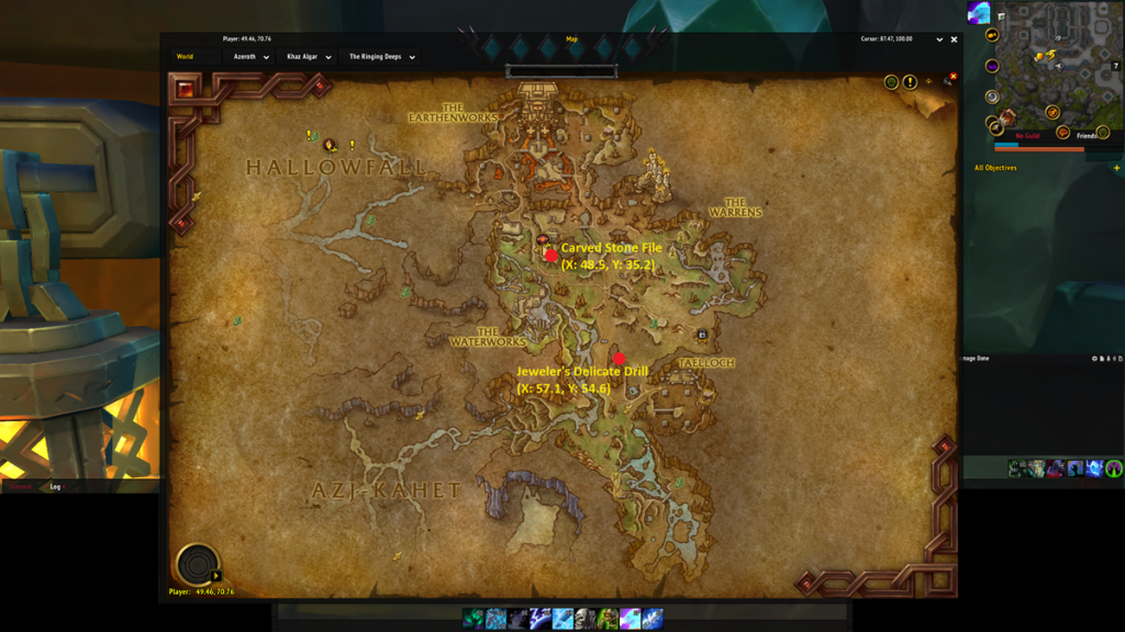 All Jewelcrafting Knowledge Treasure locations in WoW The War Within