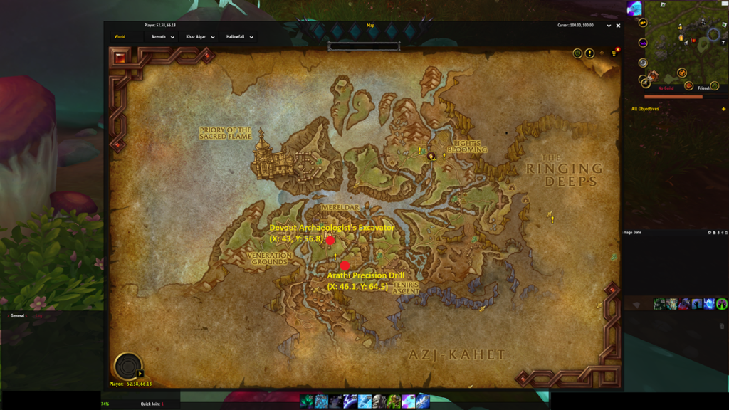 All Mining Knowledge Treasure locations in WoW The War Within