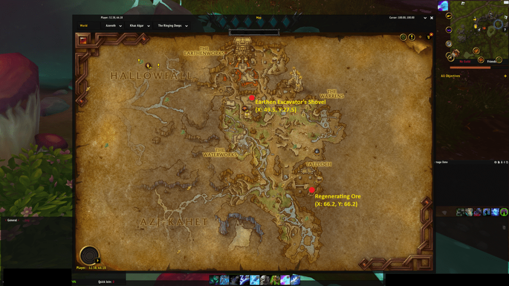 All Mining Knowledge Treasure locations in WoW The War Within