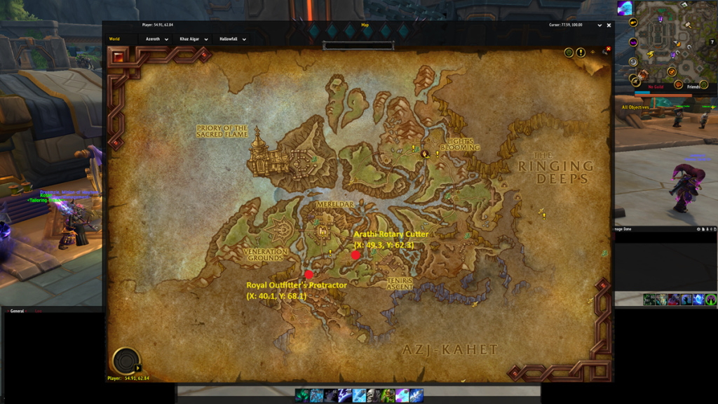 All Tailoring Knowledge Treasure locations in WoW The War Within