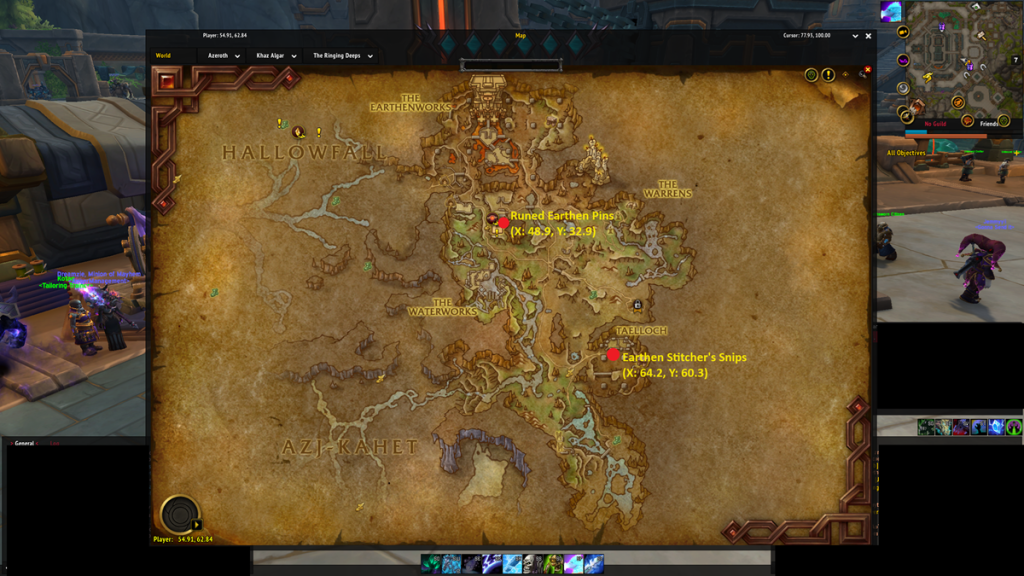 All Tailoring Knowledge Treasure locations in WoW The War Within