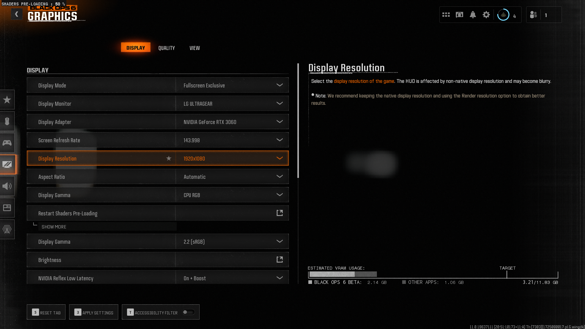 call of duty black ops 6 settings for pc