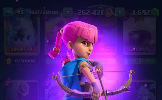 A screenshot of the Archer card evolution in Clash Royale