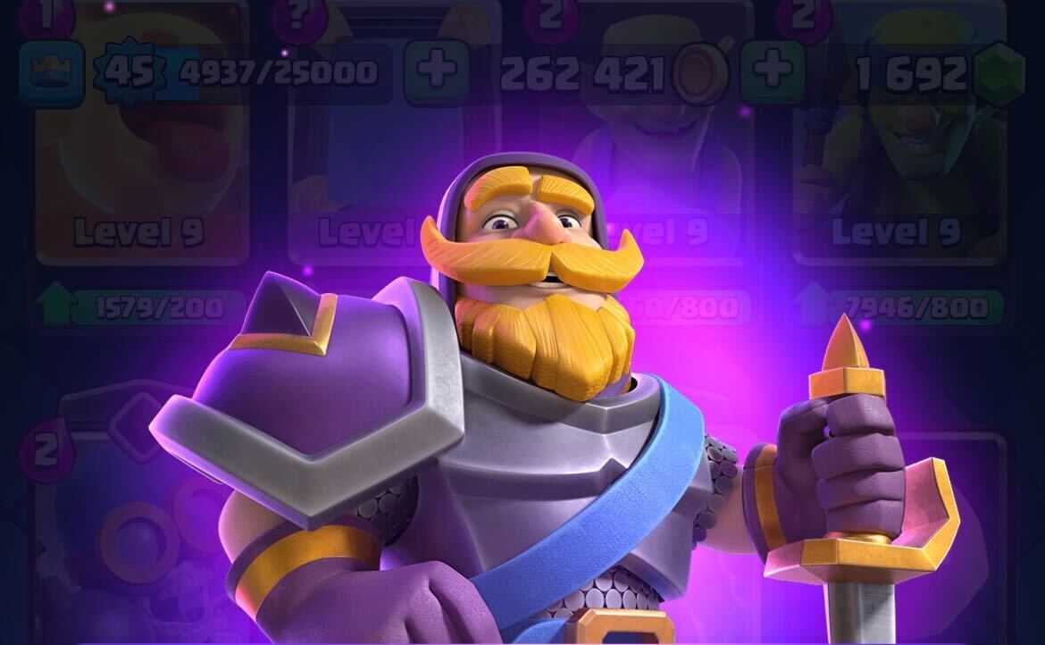 A screenshot of Knight's Card Evolution in Clash Royale