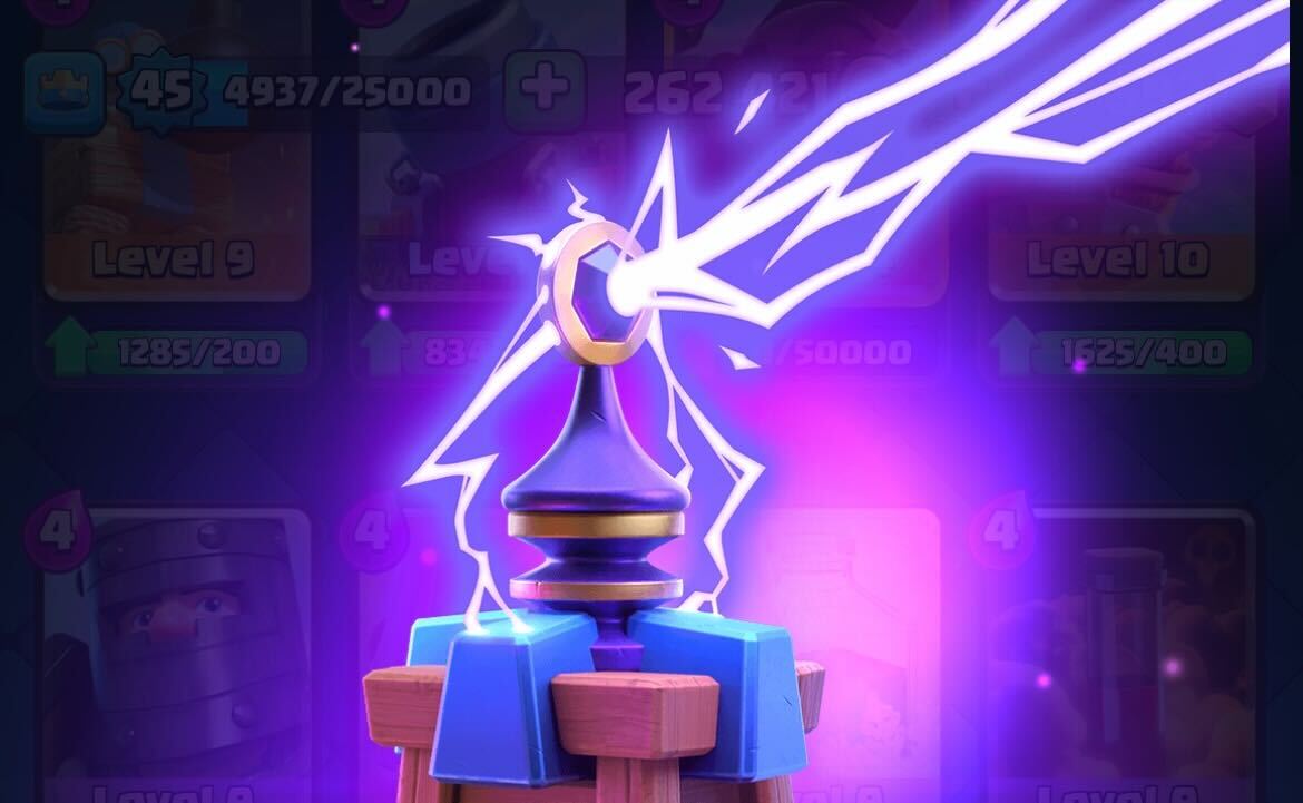 A screenshot of Tesla's Card Evolution in Clash Royale