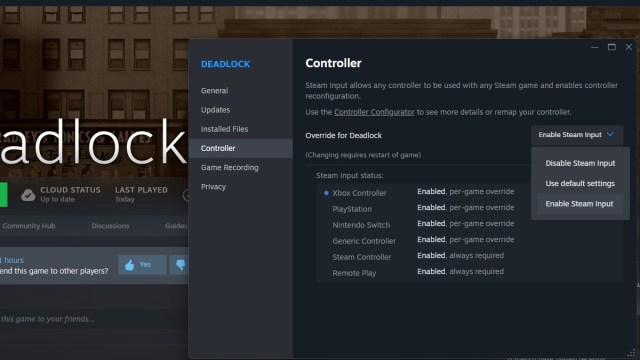 Deadlock Enable Controller Support Setting