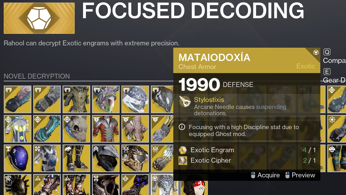 How to get the Mataiodoxia Exotic Armor in Destiny 2