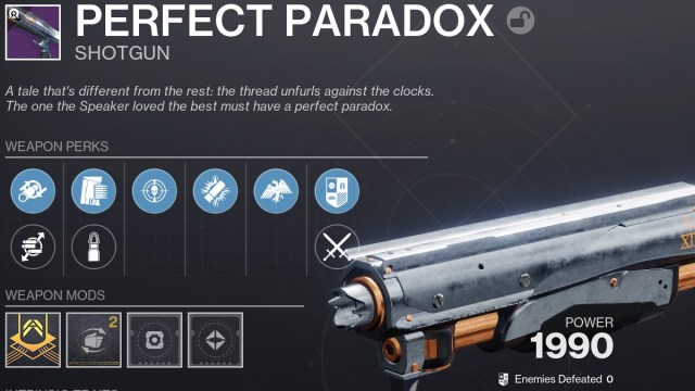 Destiny 2 Perfect Paradox Example Roll