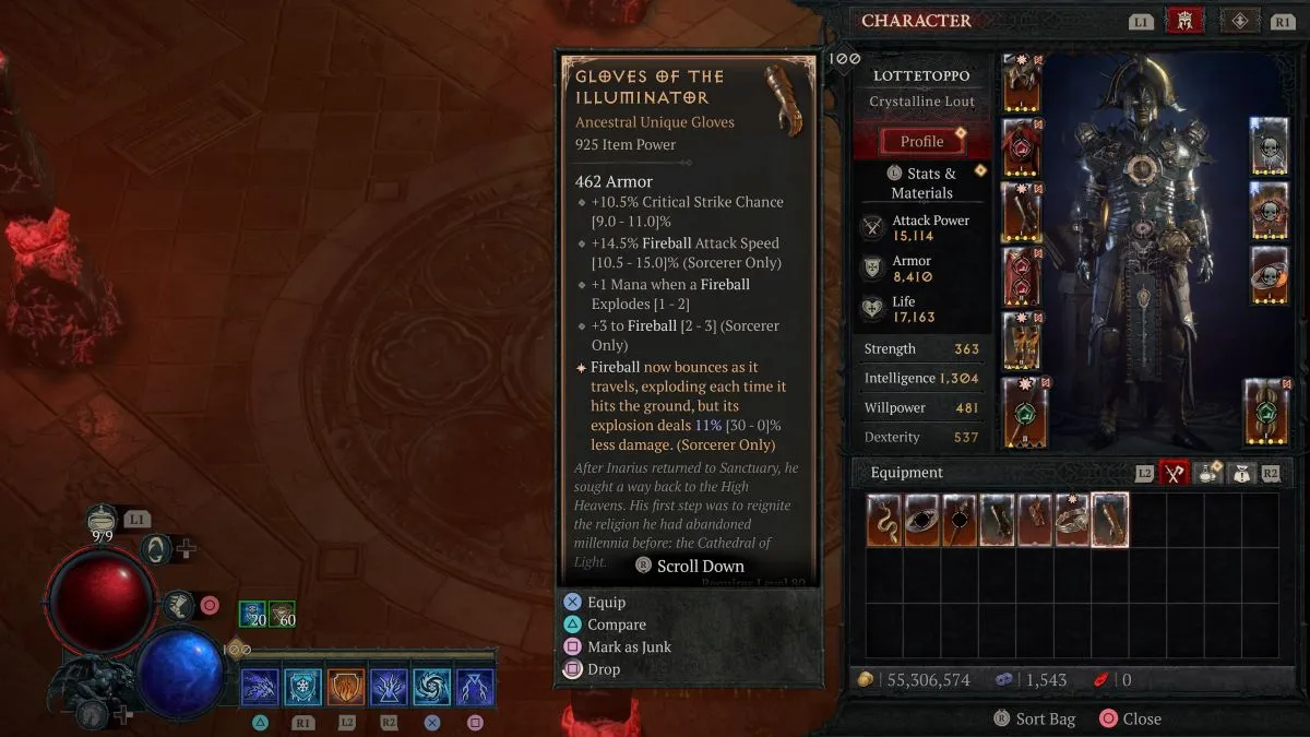 How to get the Gloves of the Illuminator in Diablo 4