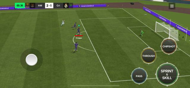 A screenshot of a chip shot in FC Mobile.