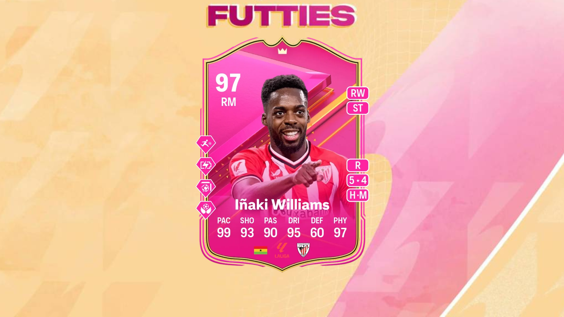 An image of Inaki Williams FUTTIES SBC solutions in EA FC 24