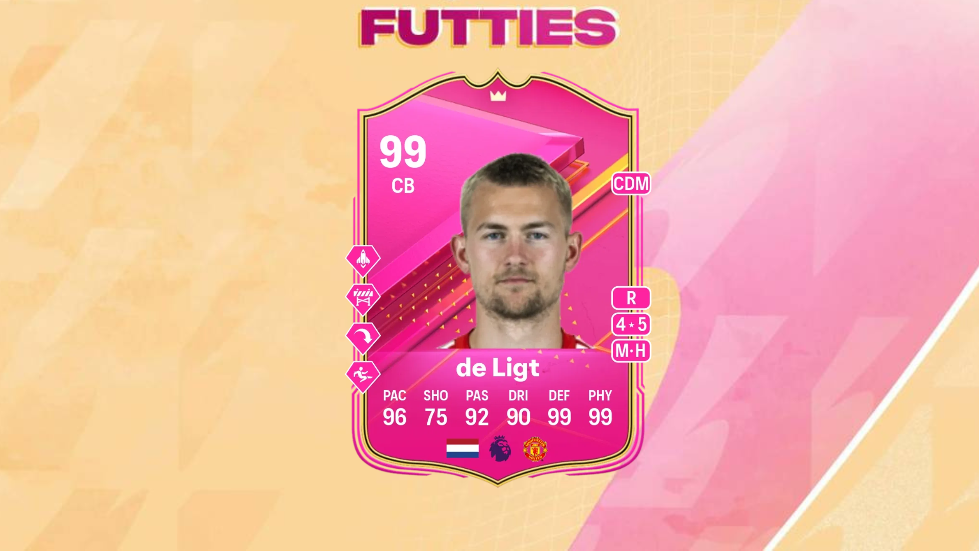 An image of De Ligt FUTTIES SBC solutions in EA FC 24