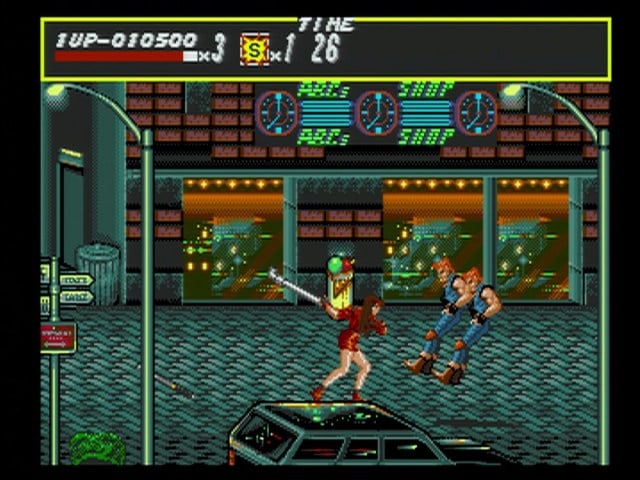 Streets of Rage fighting in the streets... of rage.