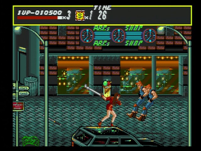 Streets of Rage fighting in the streets... of rage.