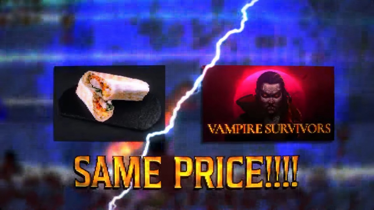 Vampire Survivors vs. Piri-piri wrap