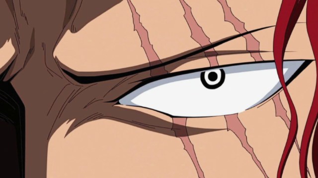 Shanks' scarred eye in One Piece