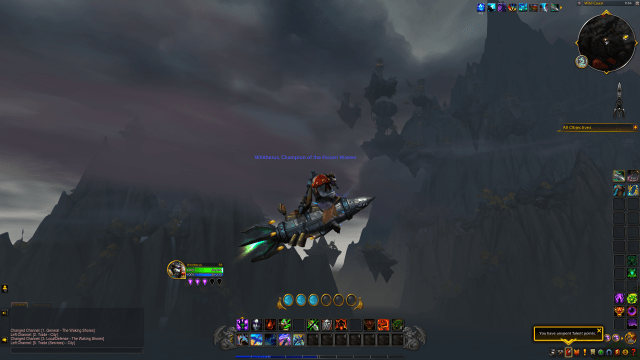 World of Warcraft Worgen flying rocket