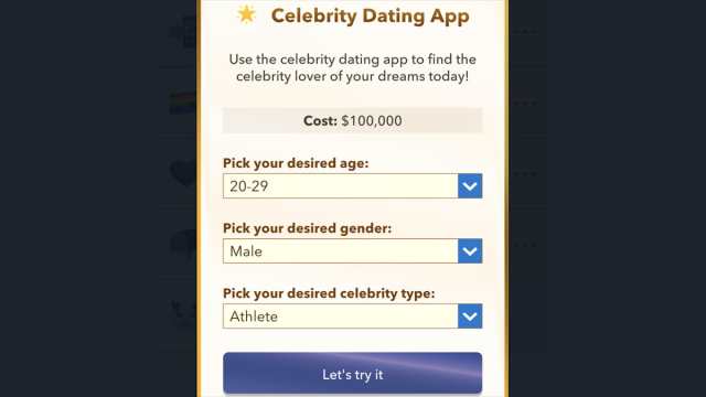 BitLife dating a famous athlete