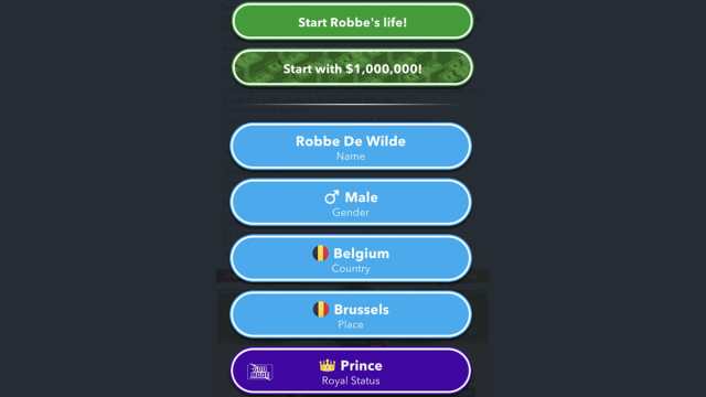 BitLife royal as a God Mode option