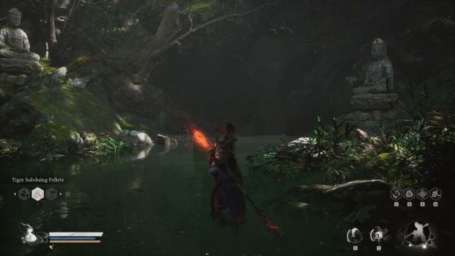 Destined One seeing cave entrance in Black Myth: Wukong