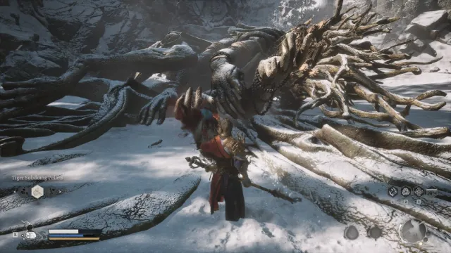 Destined One looting corpse in Black Myth: Wukong