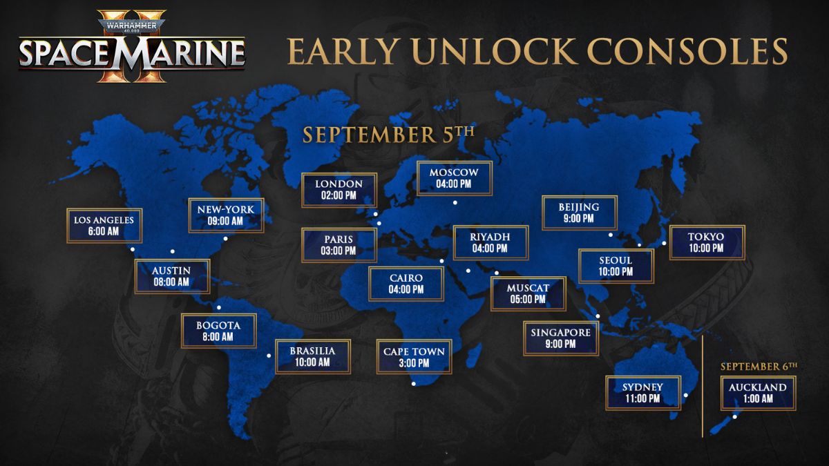 Warhammer 40K: Space Marine 2 pre-load and release dates and times