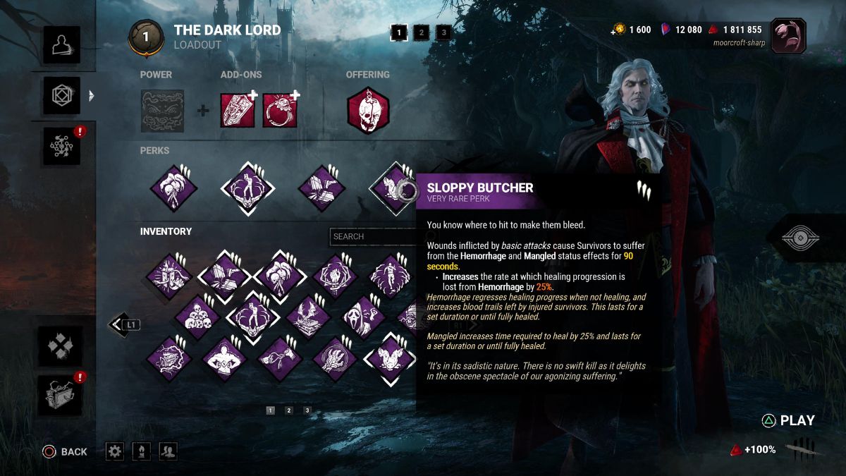 Best builds for The Dark Lord in Dead by Daylight