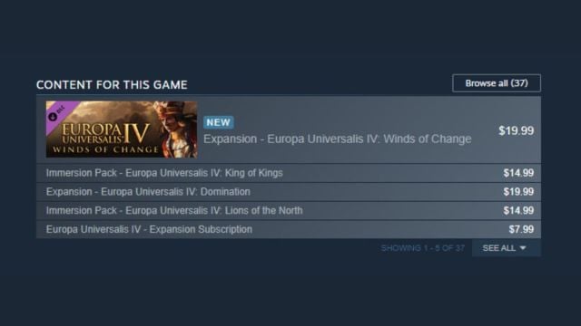 Steam 有一個新的支援開發者/發行商的功能，應該會讓相關遊戲和 DLC 更具吸引力