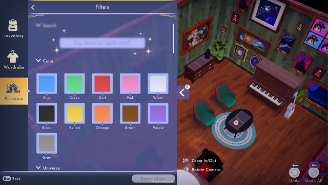 A search bar is being implemented in Disney Dreamlight Valley