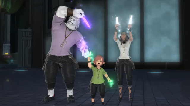 Fan-tastic Cheer Jump emote set in Final Fantasy XIV