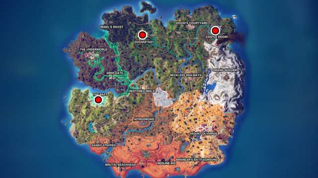 Fortnite boss locations in Chapter 5 Season 4