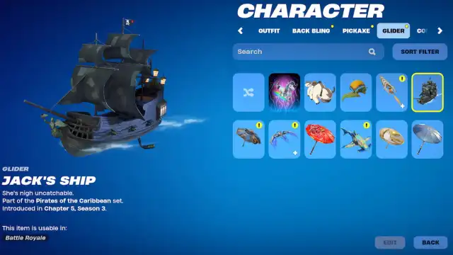 Fortnite Jack's Ship in player locker