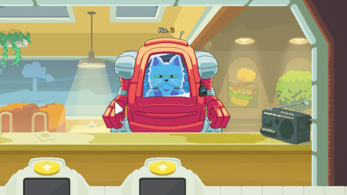 Mecha-cat in Galaxy Burger