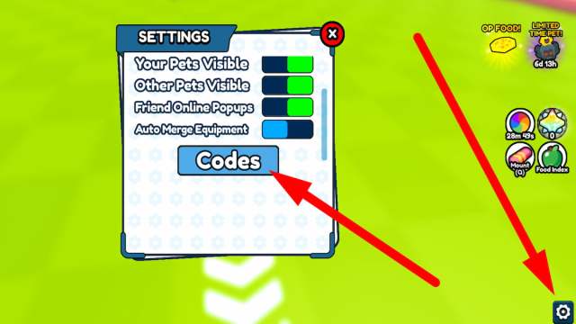 How to redeem codes in Roblox Fat Race