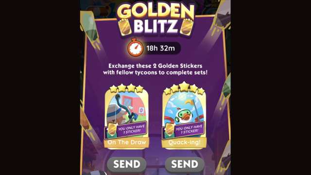 Monopoly GO: All past Golden Blitz stickers, listed