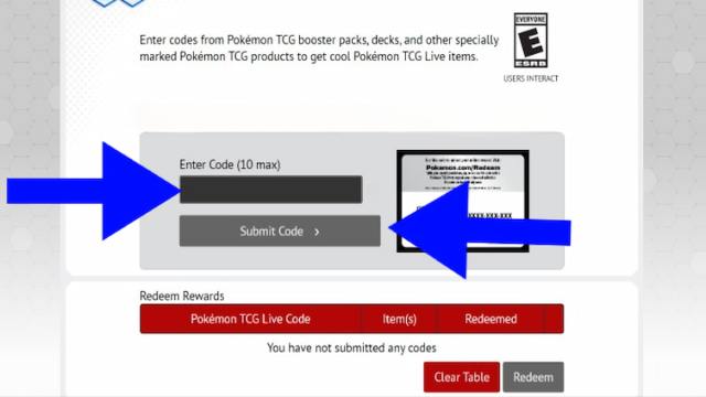 How to redeem codes in Pokémon TCG. 