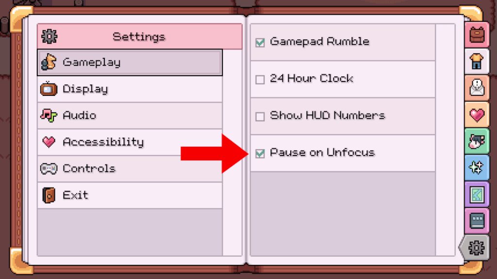 How to change keybinds and other useful settings in Fields of Mistria