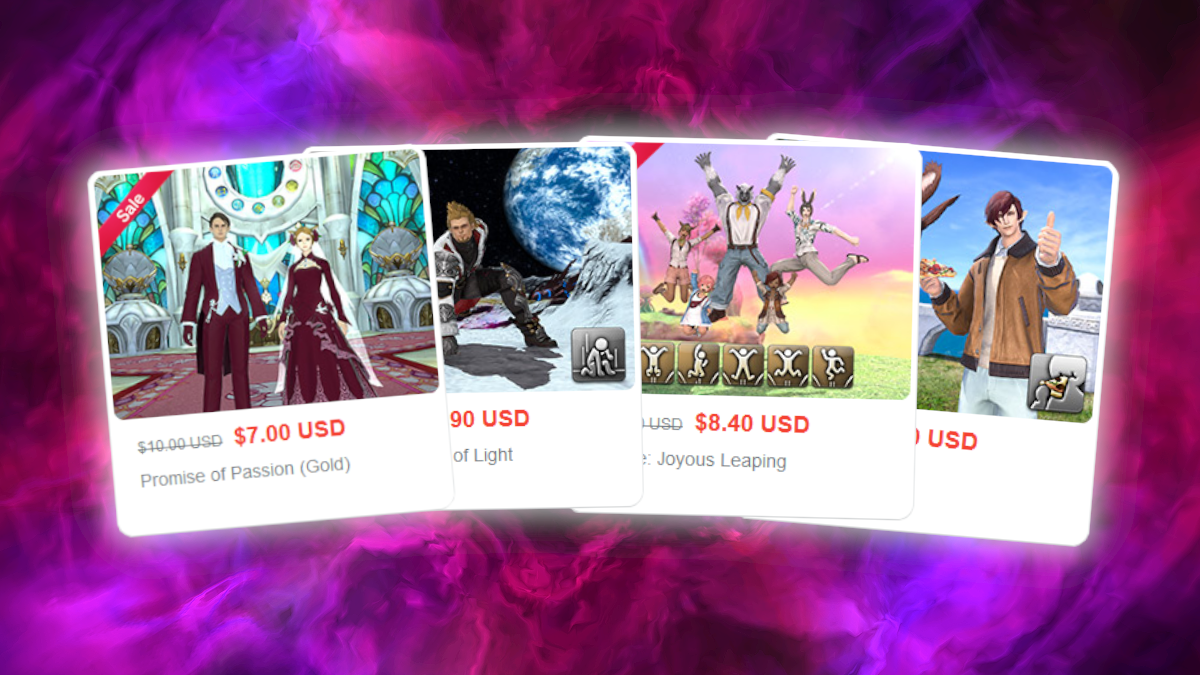 A lot of savings to be had on the FFXIV Online Store