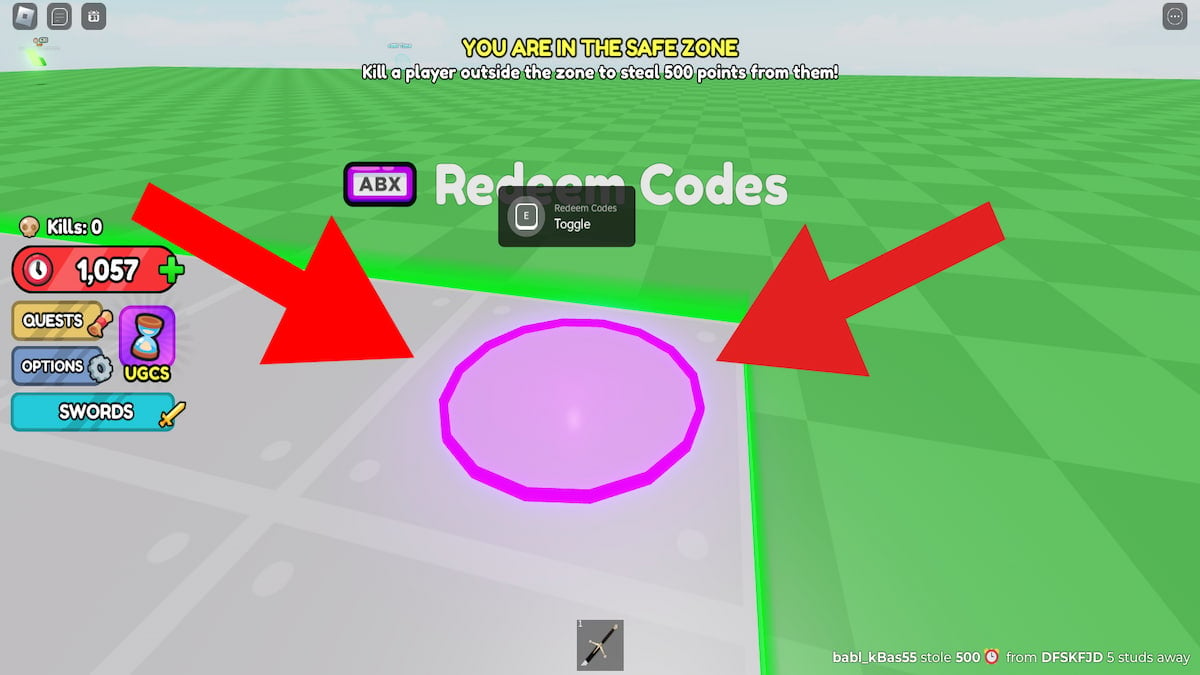 How to redeem codes in UGC Steal Points.