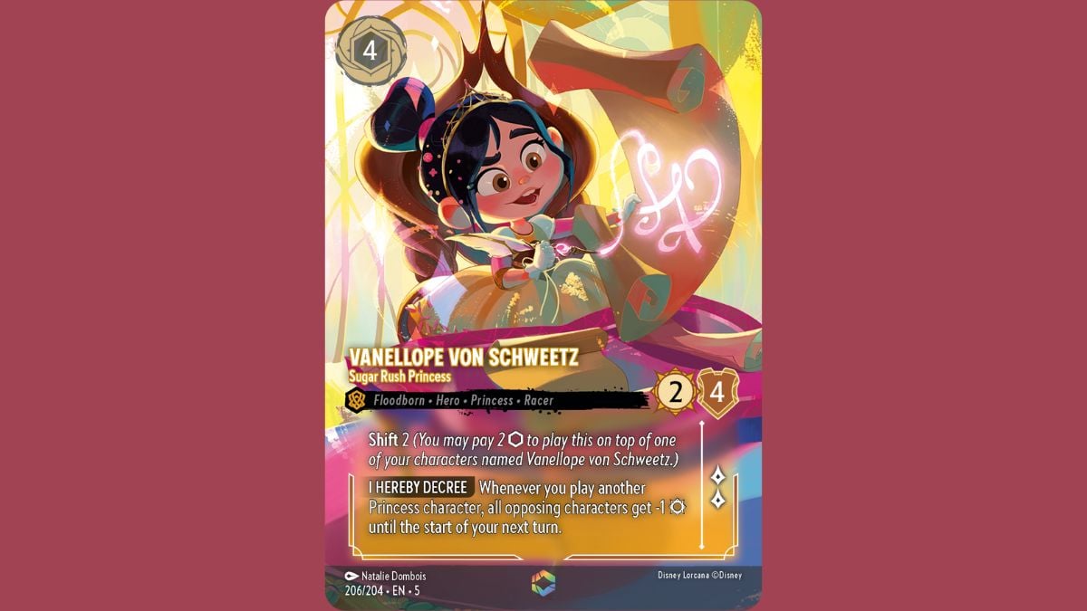 vanellope von scheetz enchanted card disney lorcana shimmering skies